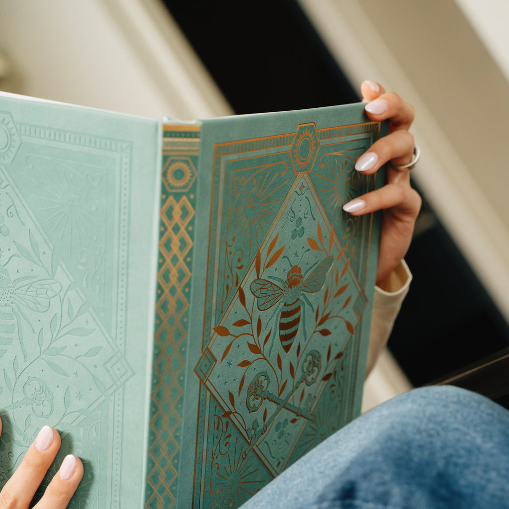 Keeper of the Bees in Soft Teal: Notebook