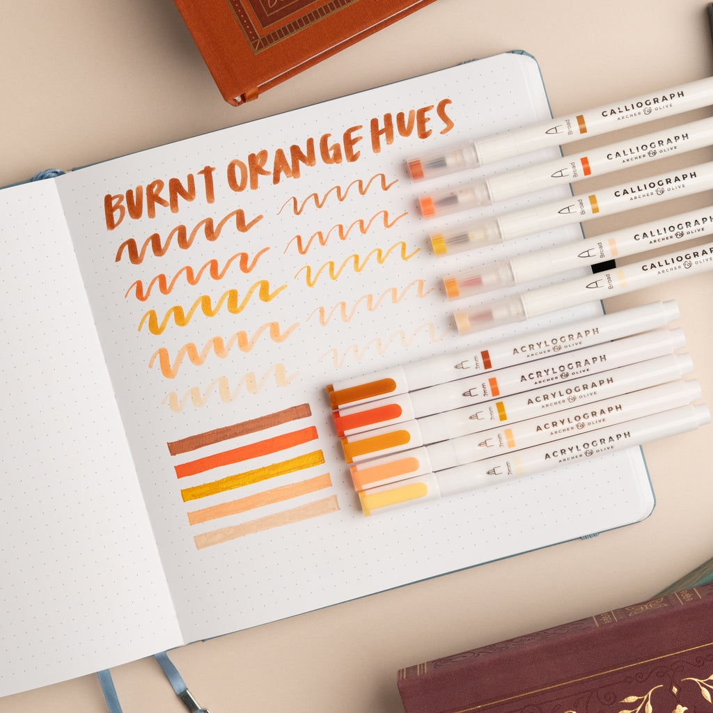 Burnt Orange Hues Sets of 5 - Archer and Olive