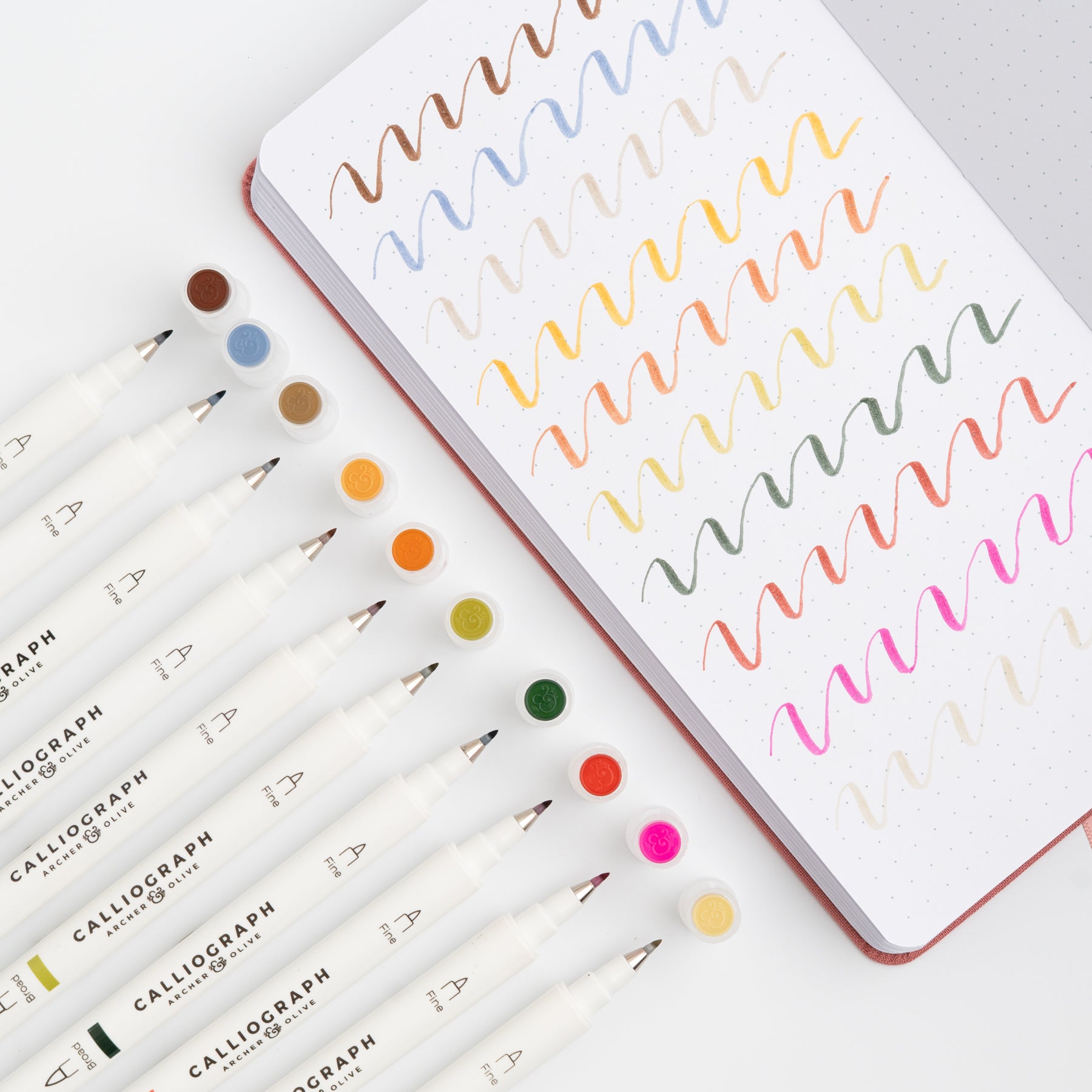 Forest Findings Calliograph Pens - Archer and Olive