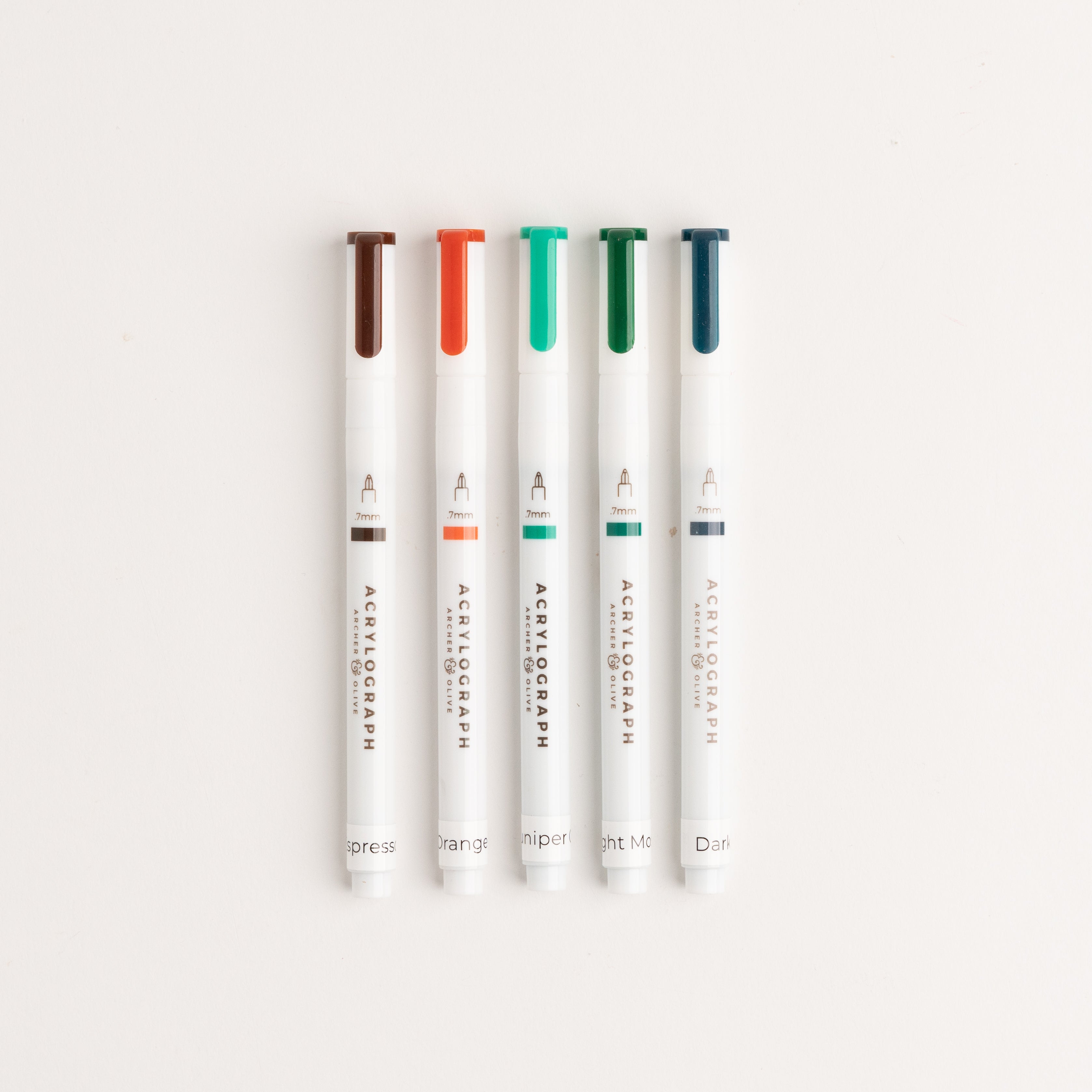 Acrylograph Pens Autumn Midnight: 5 Pack - Archer and Olive