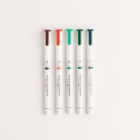 Acrylograph Pens Autumn Midnight: 5 Pack - Archer and Olive