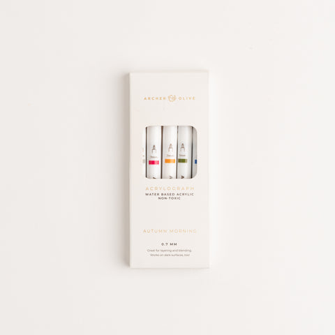 Acrylograph Pens Autumn Morning: 5 Pack - Archer and Olive