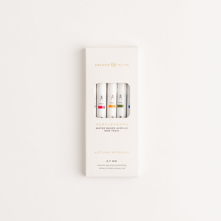 Acrylograph Pens Autumn Morning: 5 Pack - Archer and Olive