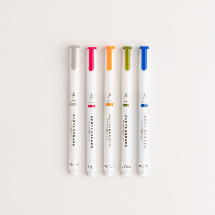 Acrylograph Pens Autumn Morning: 5 Pack - Archer and Olive