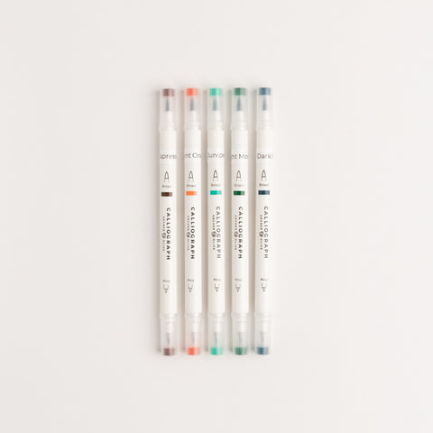 Calliograph Pens Autumn Midnight - 5 Pack - Archer and Olive