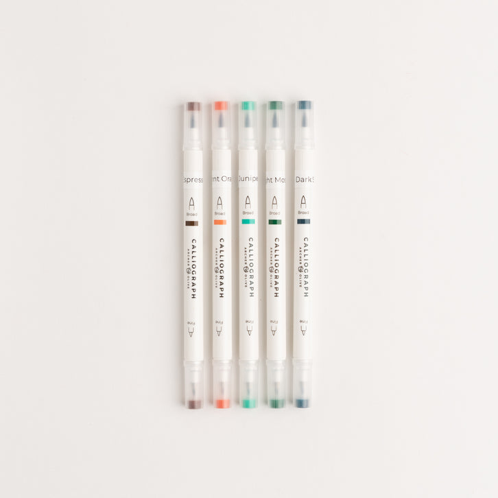 Calliograph Pens Autumn Midnight - 5 Pack - Archer and Olive