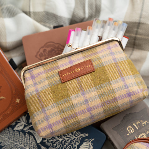 Forest Findings Plaid Kiss-Lock Pouch - Archer and Olive