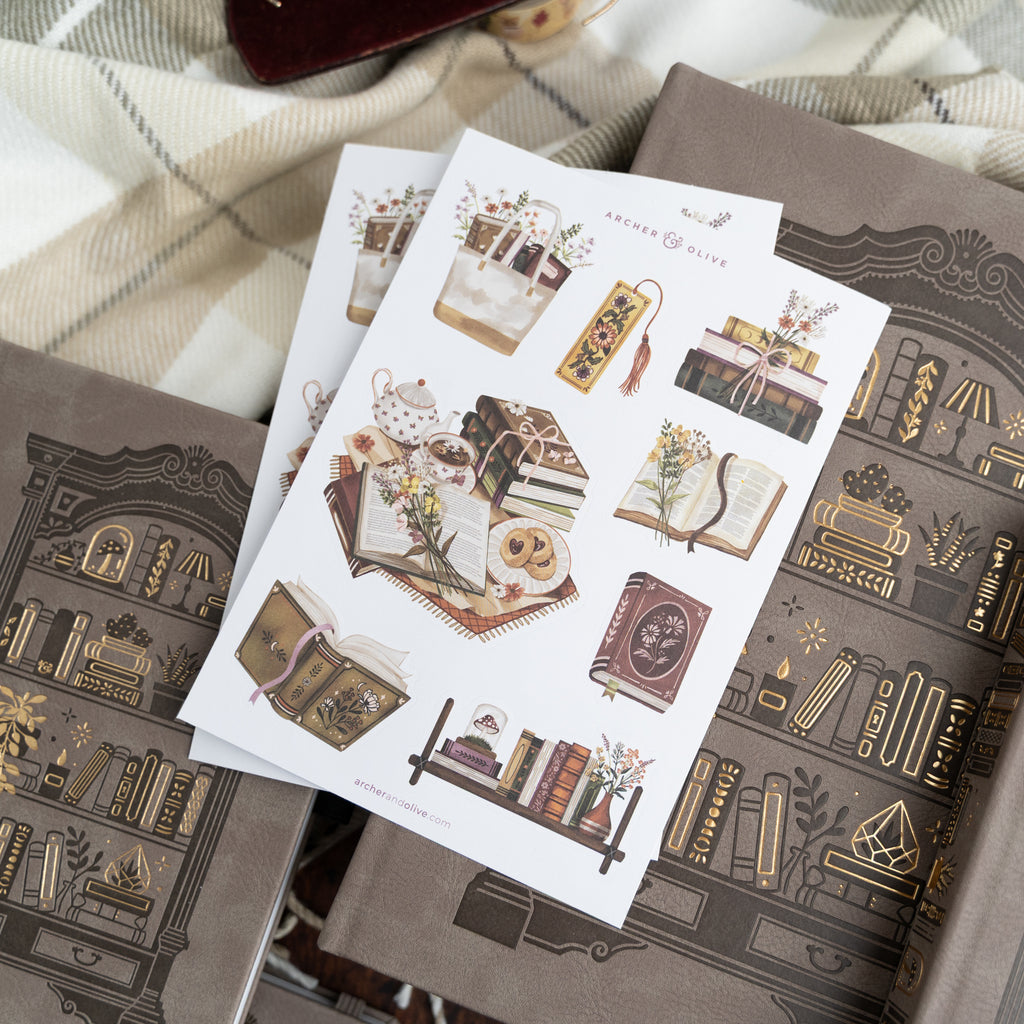 Bookshelf Sticker Set - Archer and Olive