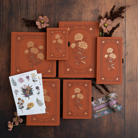Chrysanthemum Dot Grid Notebook - Archer and Olive