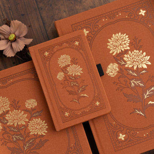 Chrysanthemum Dot Grid Notebook - Archer and Olive