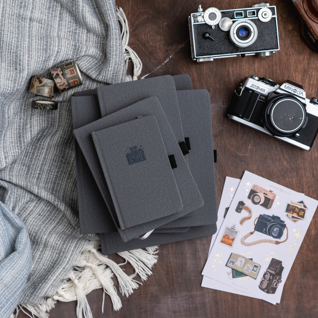 B5 Vintage Camera: Dot Grid Notebook - Archer and Olive