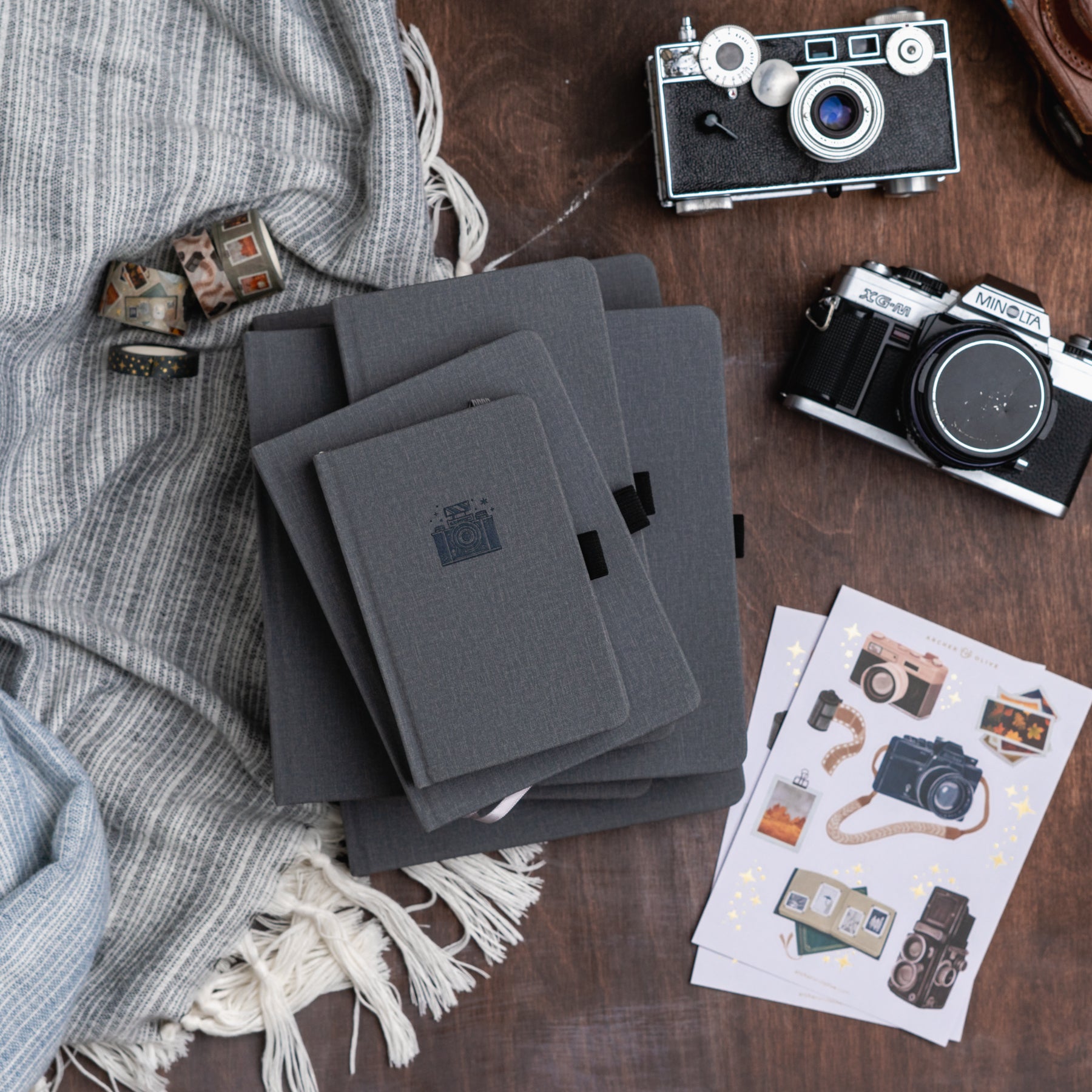 B5 Vintage Camera: Dot Grid Notebook - Archer and Olive