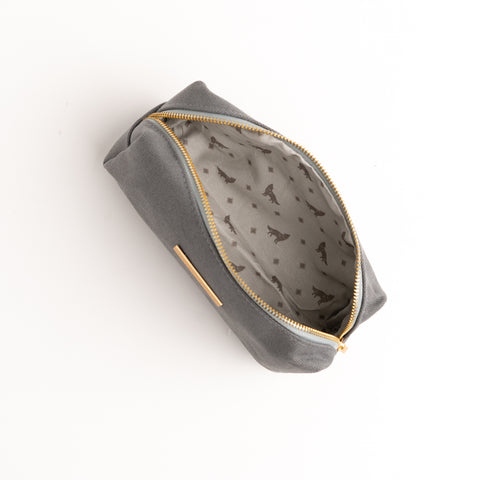 Wolf Lined Boxy Zipper Pouch - Archer and Olive