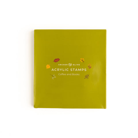 Coffee & Books Acrylic Stamp Set - Archer and Olive