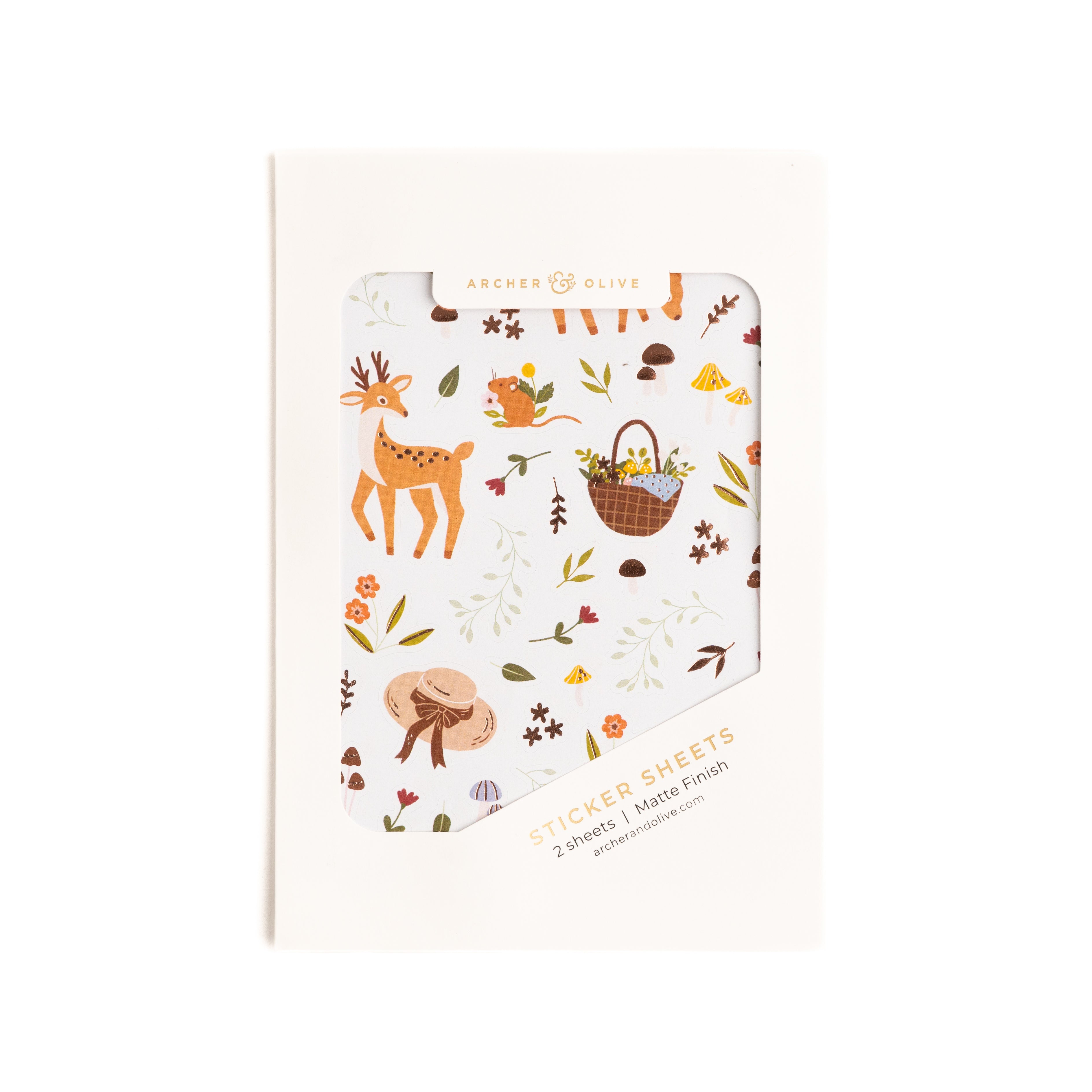 Deer & Field Mouse Theme Stickers - Archer and Olive
