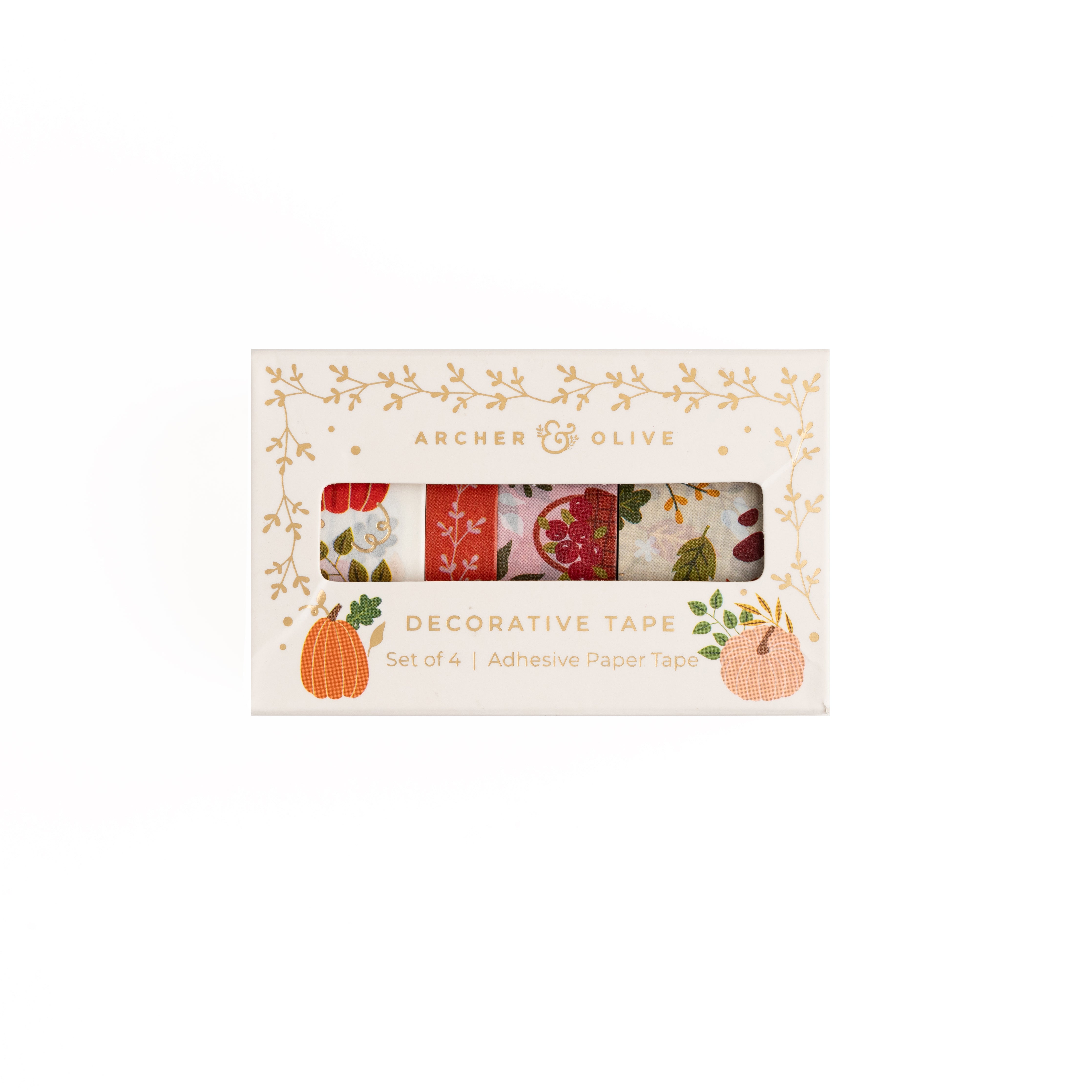Pumpkin & Fall Foliage Washi Tape Set - Archer and Olive