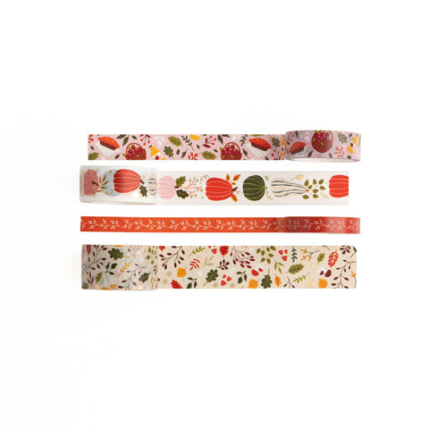 Pumpkin & Fall Foliage Washi Tape Set - Archer and Olive