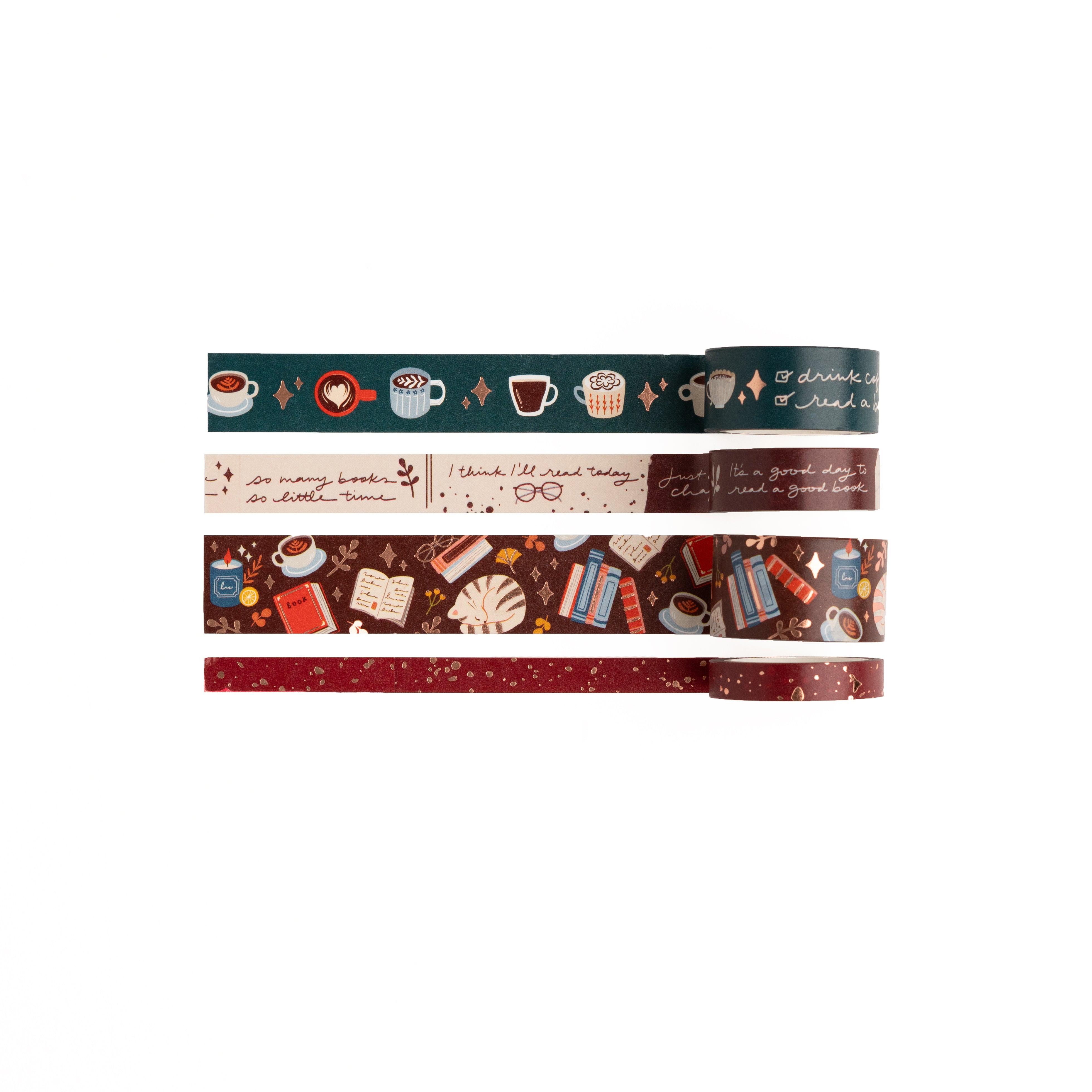 Coffee and Books Washi Tape Set - Archer and Olive