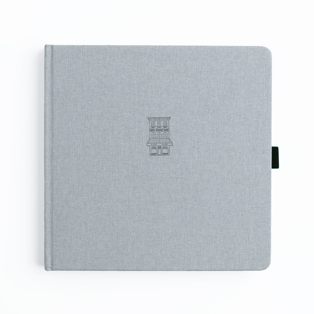 8x8 Gray Cafe Lined Notebook - Archer and Olive