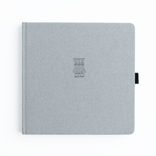 8x8 Gray Cafe Lined Notebook