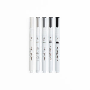 Grayscale Acrylographs | Set of 5 - Archer and Olive