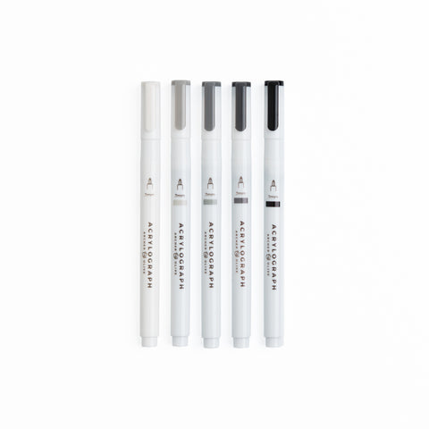 Grayscale Acrylographs | Set of 5 - Archer and Olive