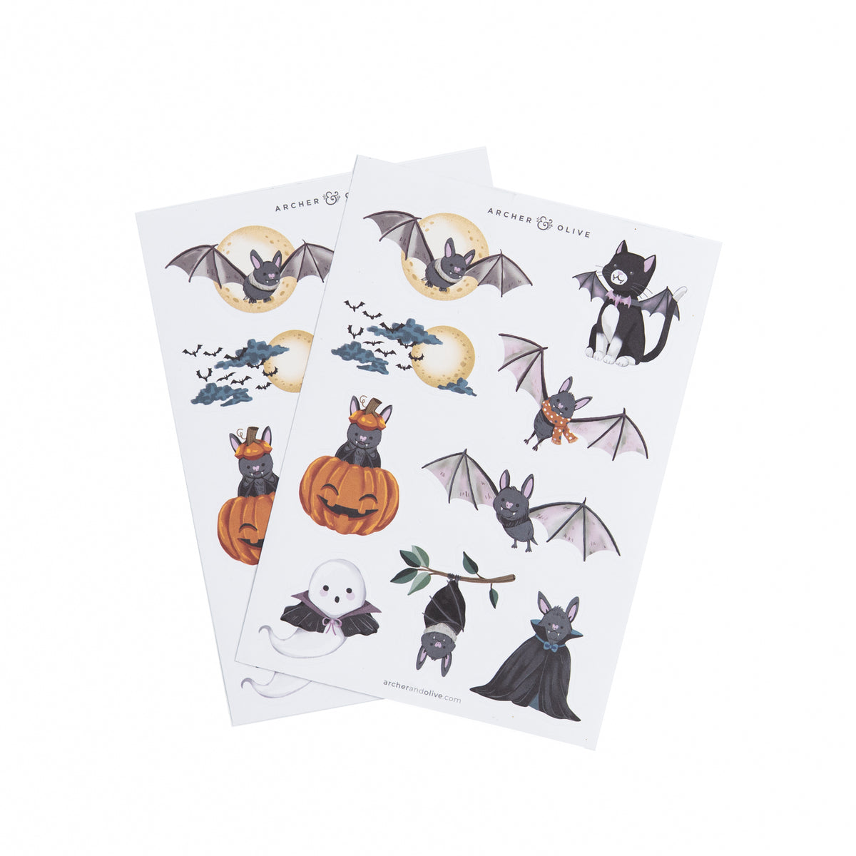 Cute Bat Sticker Set | Archer and Olive