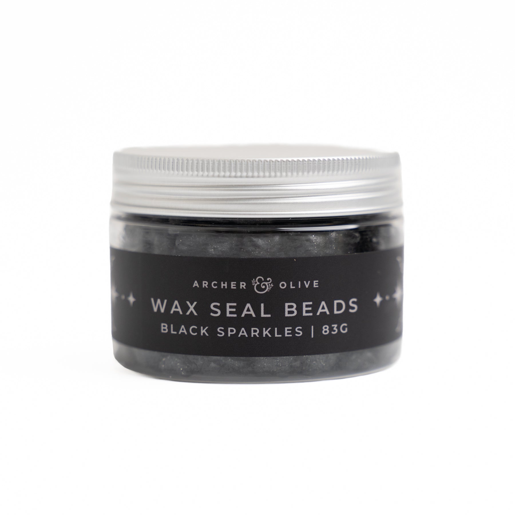 Black Sparkles Wax Seal Beads - Archer and Olive