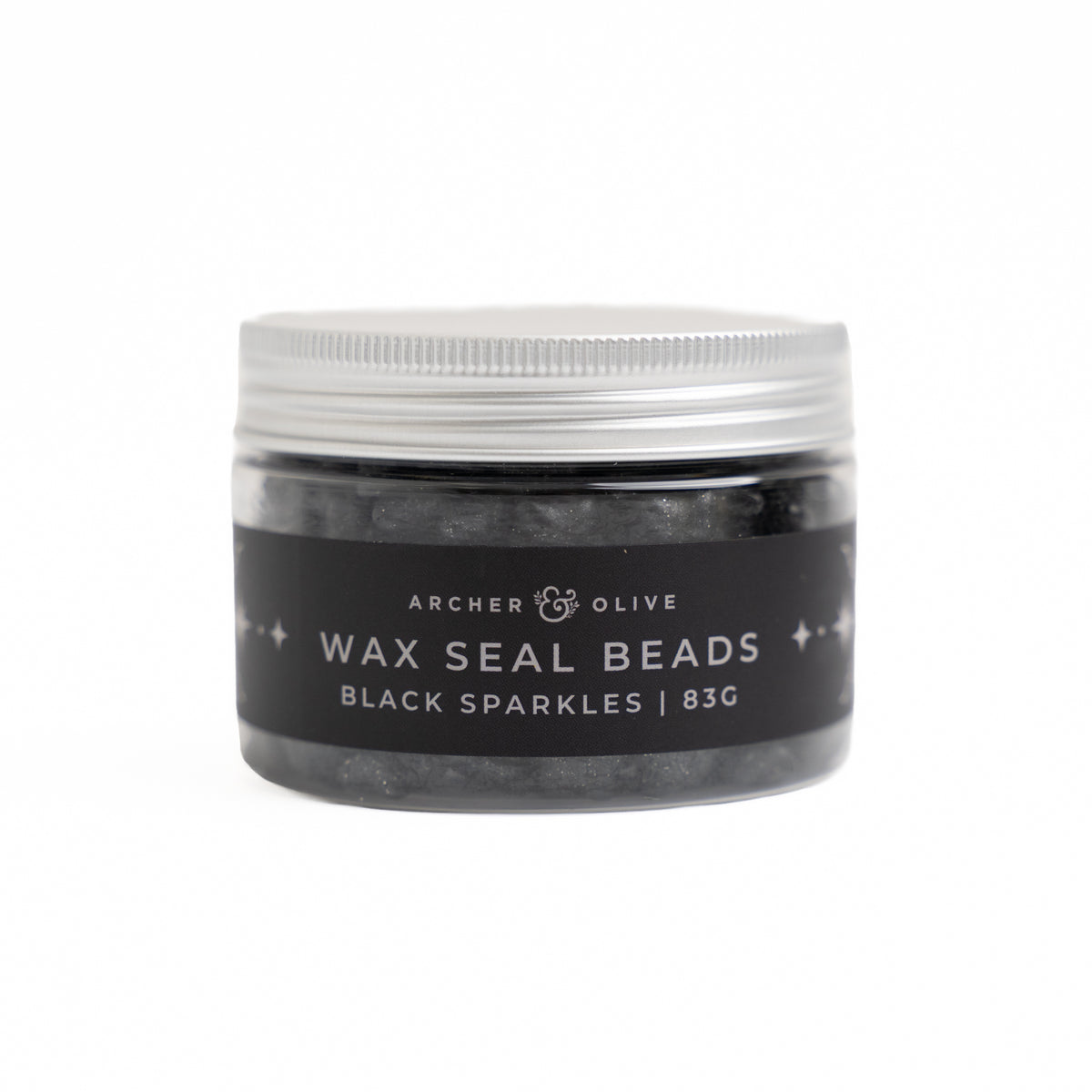 Black Sparkles Wax Seal Beads - Archer and Olive