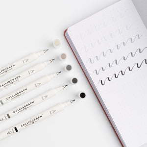 Grayscale Calliographs | Set of 5 - Archer and Olive