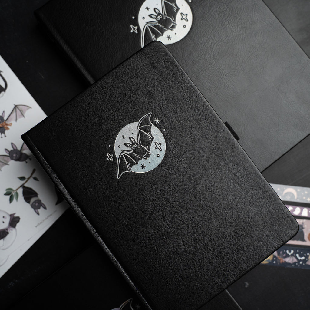 Cute Bat Dot Grid Notebook - Archer and Olive