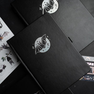 Cute Bat Dot Grid Notebook - Archer and Olive