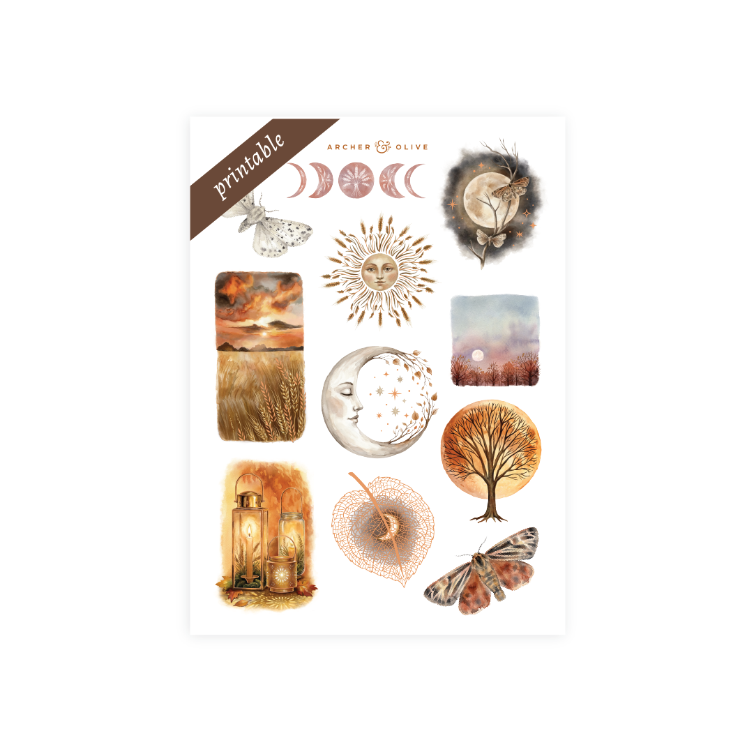 Harvest Moon | Printable Sticker