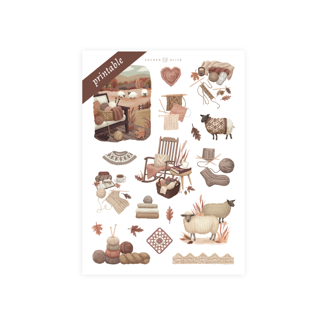 Homespun | Printable Sticker