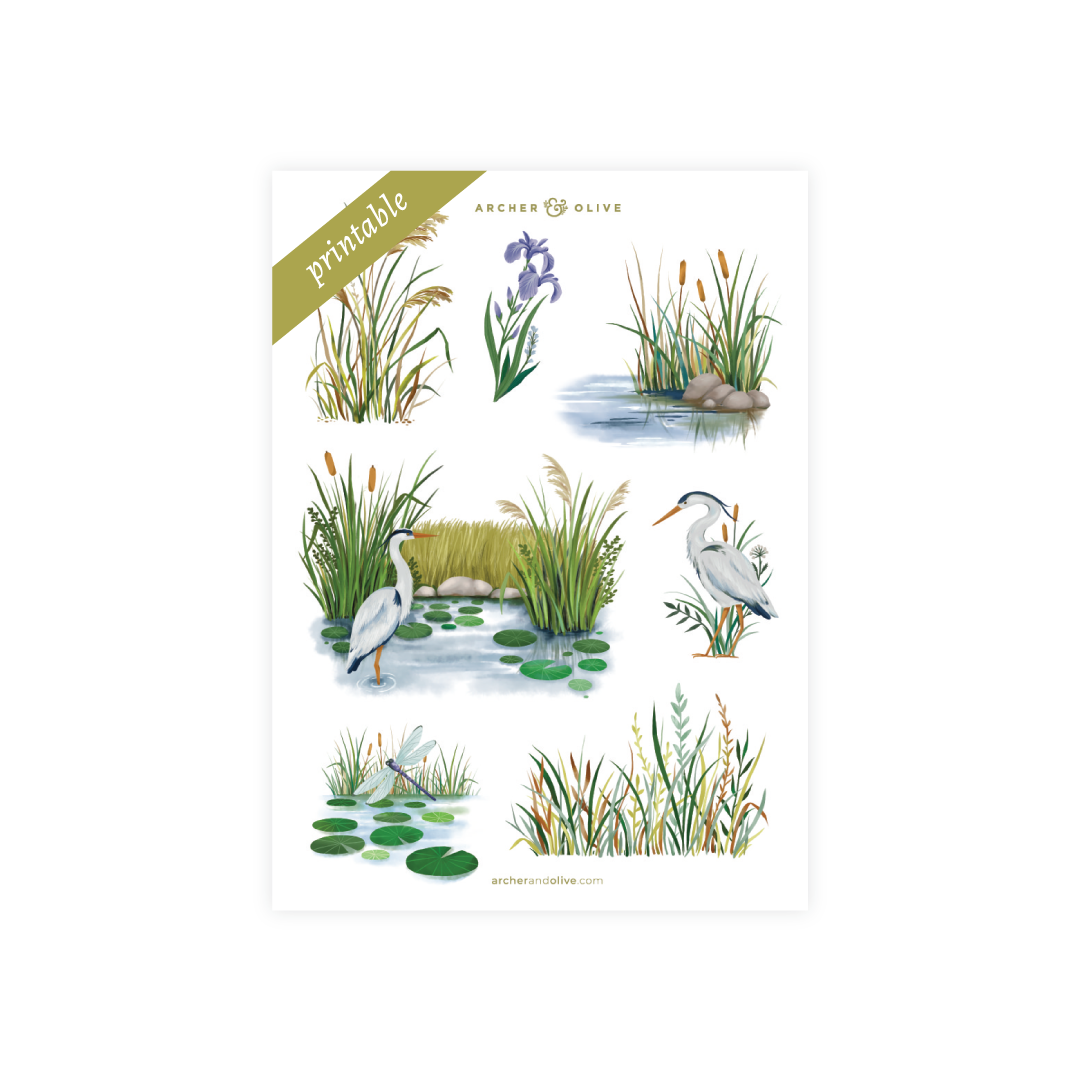 Gentle Breeze: Printable Sticker Archer and Olive Gentle Breeze: Printable Sticker Archer and Olive