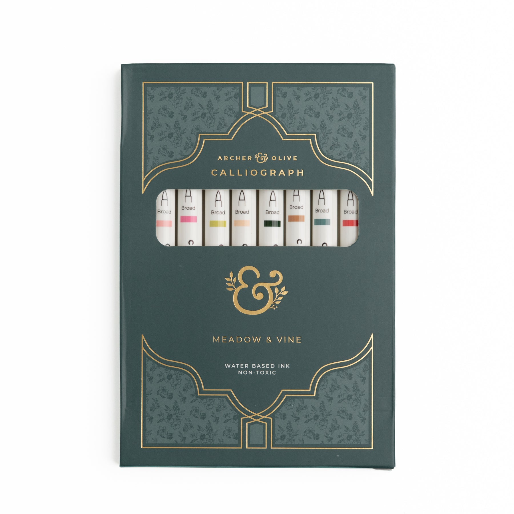 Meadow & Vine Set of 10 Calliograph Pens - Archer and Olive