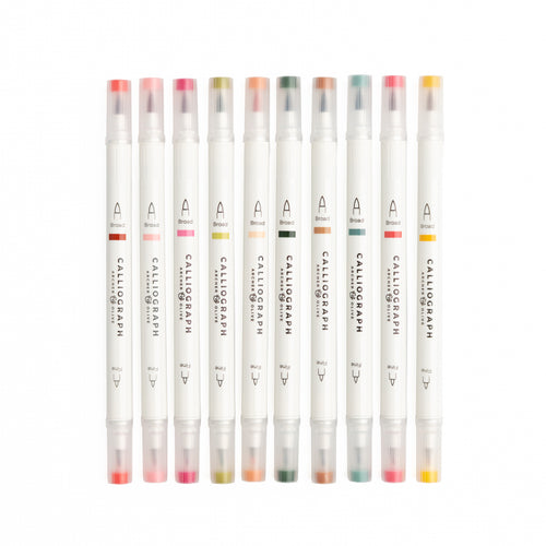 Meadow & Vine Set of 10 Calliograph Pens - Archer and Olive