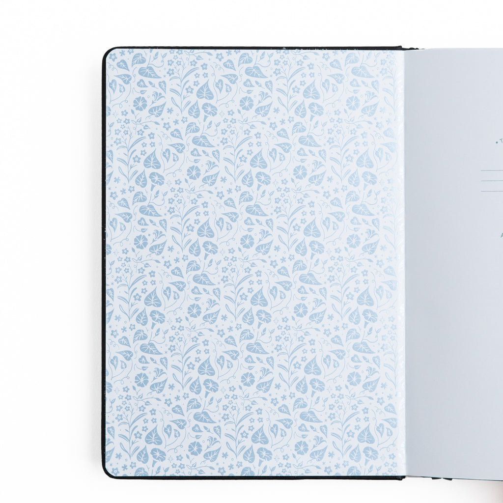 A5 Dot Grid Notebook: Midnight Floral in Gray - Archer and Olive