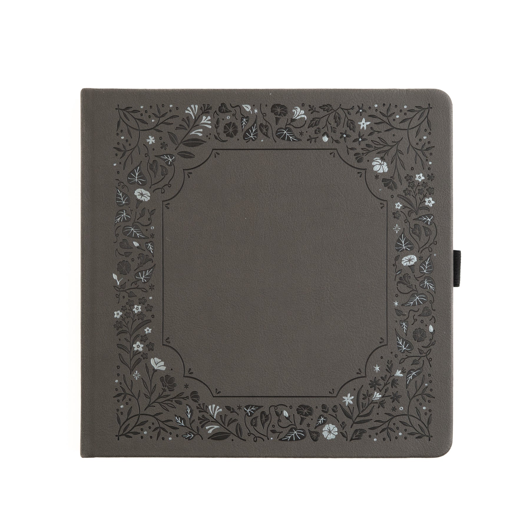 8x8 Dot Grid Notebook: Midnight Floral in Gray - Archer and Olive