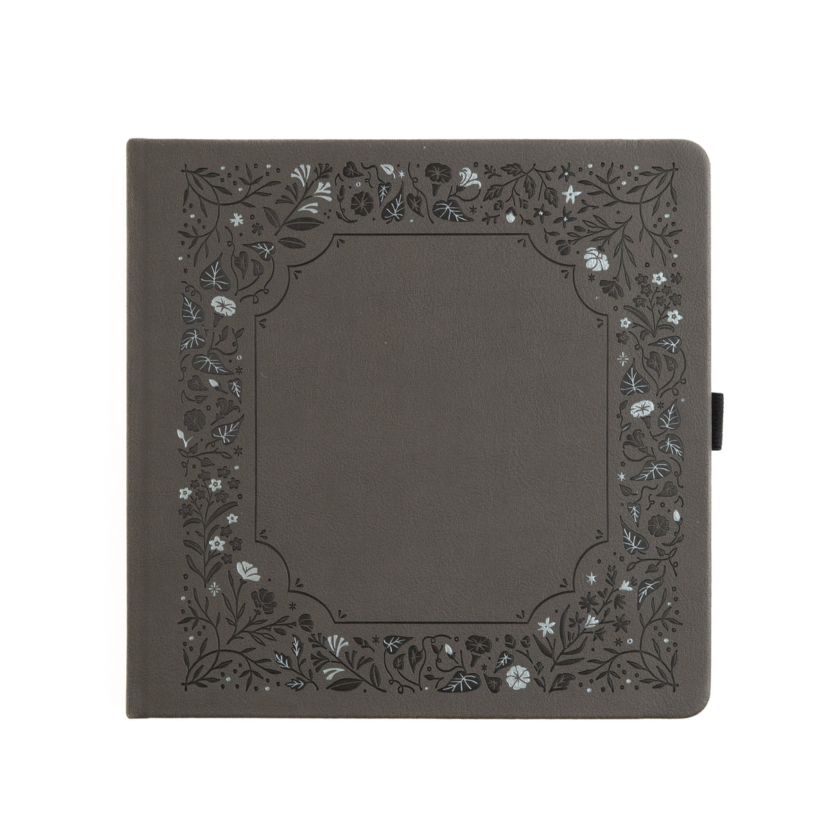 8x8 Dot Grid Notebook: Midnight Floral in Gray - Archer and Olive