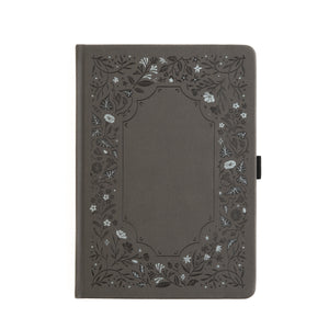 A5 Dot Grid Notebook: Midnight Floral in Gray - Archer and Olive