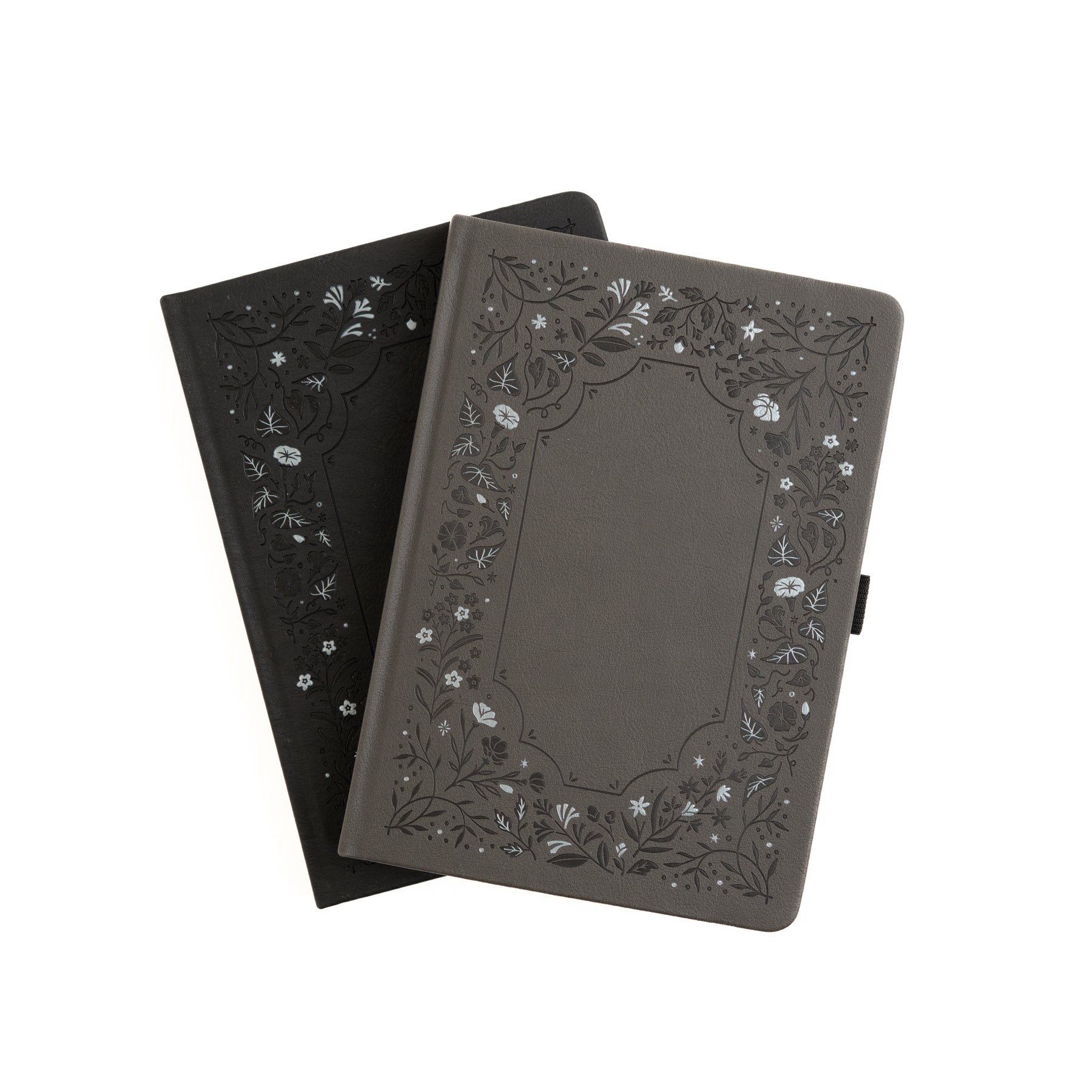 A5 Dot Grid Notebook: Midnight Floral in Gray - Archer and Olive