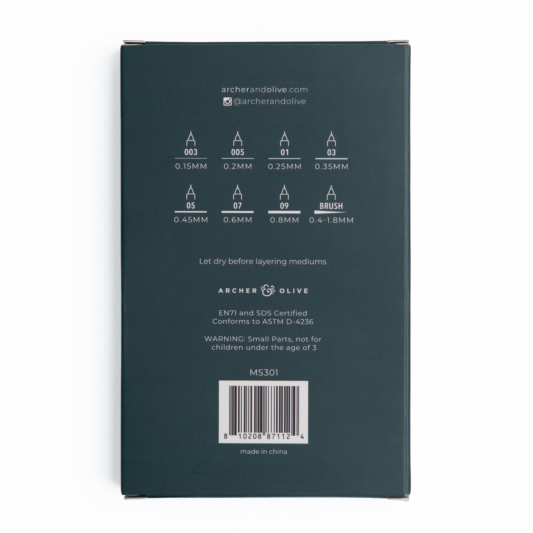 Monograph Studio Set of 8 - Archer and Olive