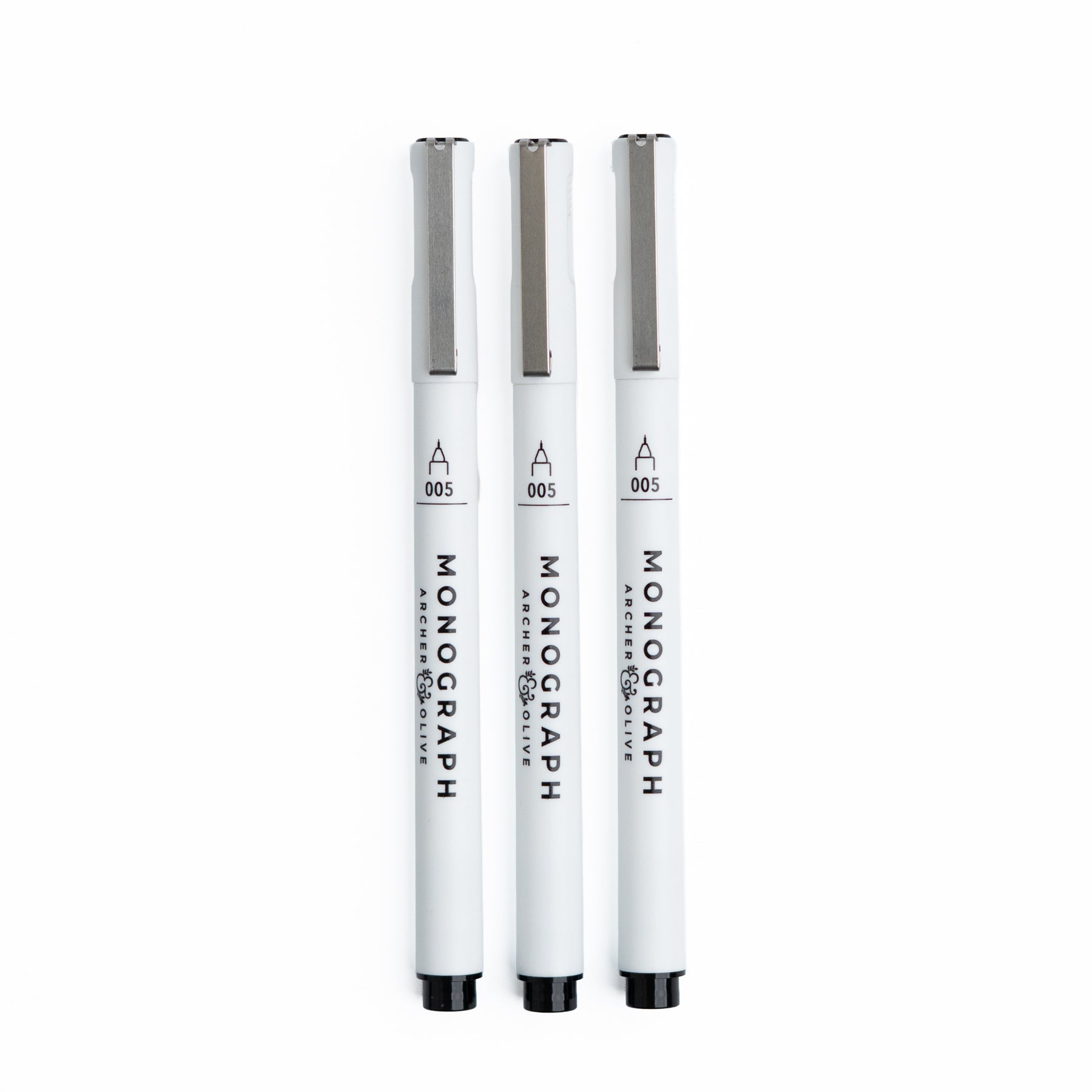 Monograph Pen Sets of 3 - Archer and Olive