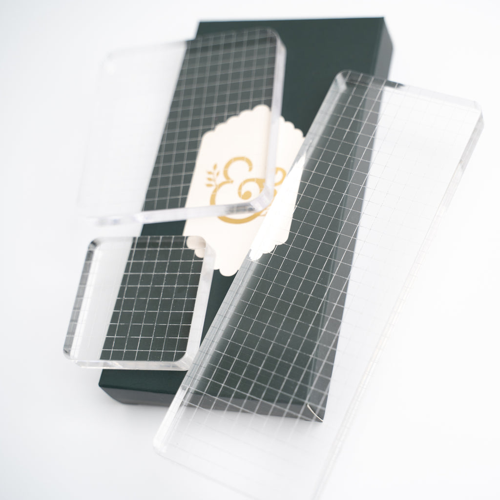 Acrylic Stamping Block Set of 3 - Archer and Olive