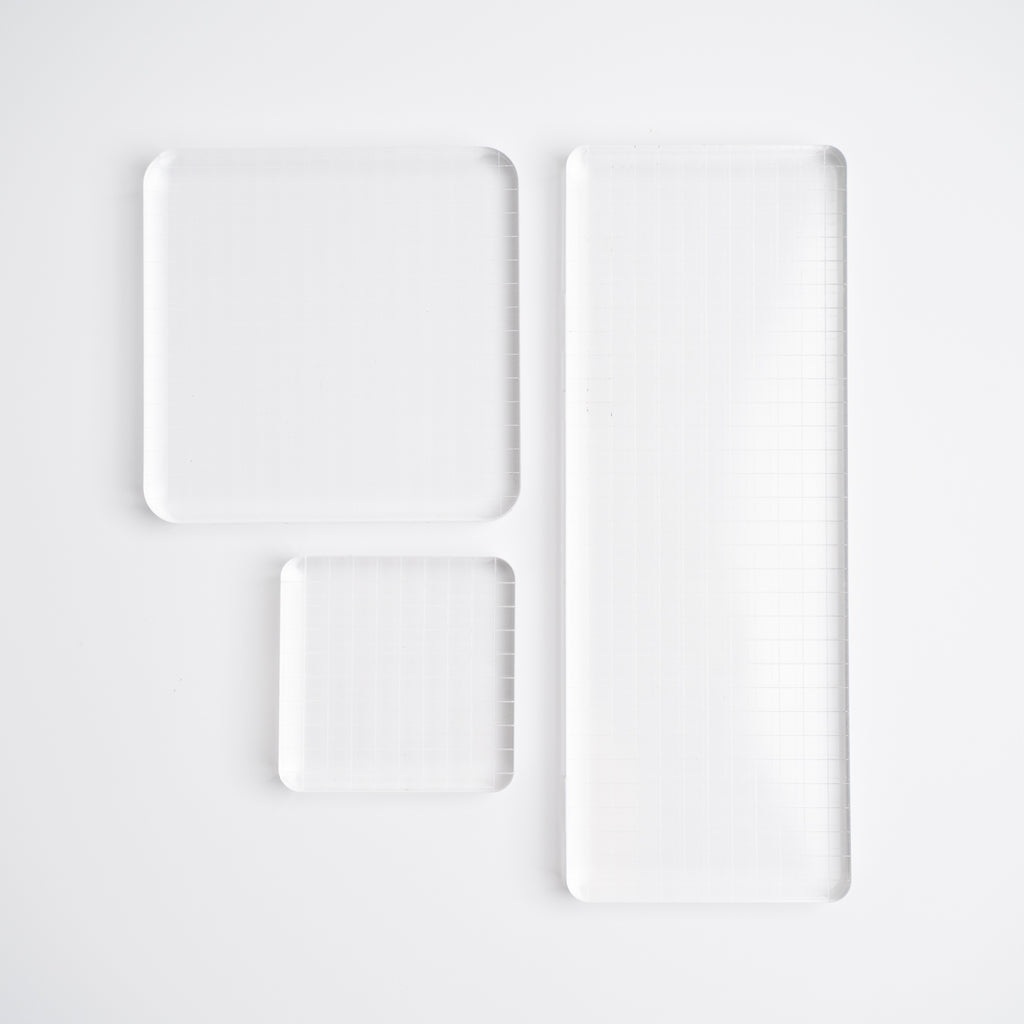 Acrylic Stamping Block Set of 3 - Archer and Olive