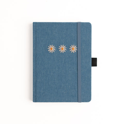 Denim & Daisies Dot Grid Notebook Travelers: 144 Pages