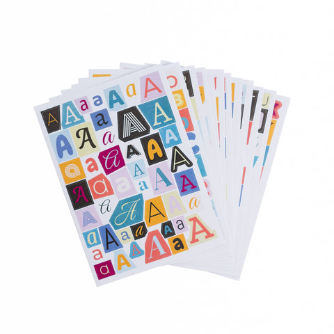 Winter Stickers - Deluxe Collage Letter Sticker Set - Archer and Olive