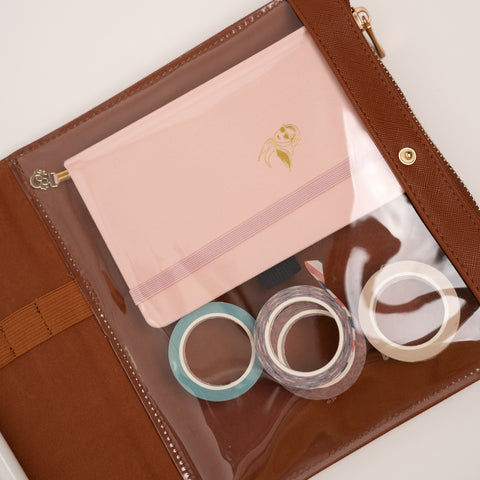 Vegan Leather Travel Accessory Pouch with Insert - Archer and Olive