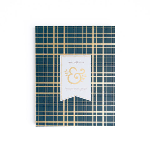 Warm Gray Florals Dot Grid Notebook - Archer and Olive